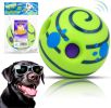 Giggle Dog Ball; 5.5" in Diameter; Green Interactive Dog Toy Sound 12 oz; Vinyl Giggle Ball for Dogs; Wiggle Waggle Ball for Dogs; Sound Dog Toys Wobb