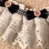 Black Bowknot Retro Lace Collars Handmade Dog Necklace Cat Neckerchief 8.2-11.2"