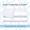 Twin Flat Sheets White Cotton Flat Bed Sheet 66x104 Inch 1 Pc 200 Thread Count Hospital Bed Sheet 1 Pc