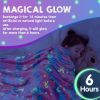 Glow in The Dark Blanket Pink Flannel Fleece Blankets for Girls Two Sided Unicorn Kids Blanket 6 Hours Glow in The Dark Blankets 50x60 Inches