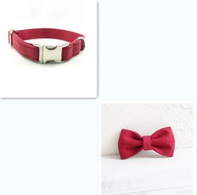 Pet Traction Collar Dog Collar (Option: Red Bset-S)