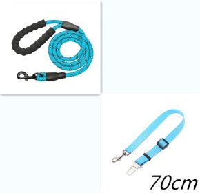 Reflective Dog Leash Nylon Pet Dog Leash Rope For Small Medium Large Dogs Walking Training Pet Suppiles (Option: Blue set)