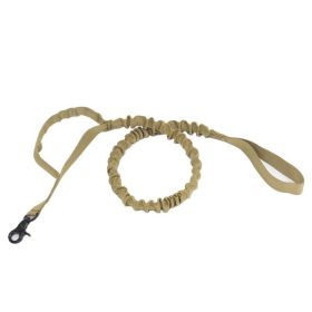 Elastic Buffer Of Outdoor Pet Traction Rope (Option: Khaki-100to140cm)