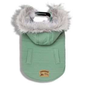 Touchdog 'Eskimo-Swag' Duck-Down Parka Dog Coat (Color: Mint Green, size: X-Small)