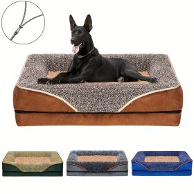 Removable And Washable Pet Dog Sofa And Dog Bed, Dog Nest,  Pet Bed Sofa, Comfortable And Soft, Cat Sofa Bed With Raised Edges To Protect The Neck (Color: Brown, size: XL ( 47.24 * 31.5 * 6.3 in ))